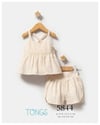 Tongs Baby Kız Bebek Crispy Flower 2'li Takım Bej 5844