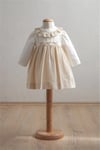 Tongs Baby Kız Bebek İşlemeli Elbise Krem 3914