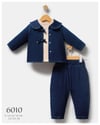 Tongs Baby Kız Bebek Jean Love 3'lü Ceket Pantolon Takım Lacivert 6010