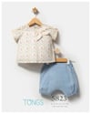 Tongs Baby Kız Bebek Universe Jeans Çiçekli 2'li Takım Mavi 5823