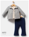 Tongs Baby Kız Çocuk Jean Love 3'lü Pantolon Ceket Takım Gri 6011