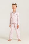 U.S Polo Assn Kız Çocuk Gömlek Pijama Takımı Pembe US2726-4