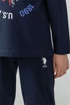 U.S Polo Assn Erkek Çocuk Baskılı Pijama Takımı Lacivert US2638-G