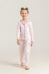 U.S Polo Assn Kız Çocuk Gömlek Pijama Takımı Pembe US2726-4