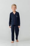 U.S Polo Assn Erkek Çocuk Nakışlı Gömlek Pijama Takımı Lacivert US2643-4