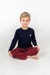U.S Polo Assn Erkek Çocuk Çizgili Pijama Takımı Lacivert US2645-4