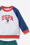 U.S Polo Assn Erkek Bebek 2'li Alt Üst Takım Gri USB3174