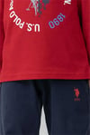 U.S Polo Assn Erkek Çocuk Baskılı Pijama Takımı Kırmızı US2638-4