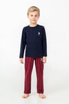 U.S Polo Assn Erkek Çocuk Çizgili Pijama Takımı Lacivert US2645-4