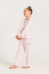 U.S Polo Assn Kız Çocuk Gömlek Pijama Takımı Pembe US2726-4