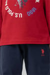 U.S Polo Assn Erkek Çocuk Baskılı Pijama Takımı Kırmızı US2638-4