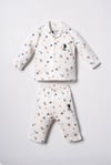U.S Polo Assn Erkek Bebek Gömlek Pijama Takımı Beyaz USB3107