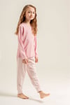 U.S Polo Assn Kız Çocuk Baskılı Pijama Takımı Pembe US2727-G
