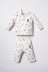 U.S Polo Assn Erkek Bebek Gömlek Pijama Takımı Beyaz USB3107