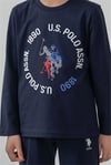 U.S Polo Assn Erkek Çocuk Baskılı Pijama Takımı Lacivert US2638-G