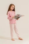 U.S Polo Assn Kız Çocuk Baskılı Pijama Takımı Pembe US2727-G