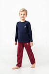 U.S Polo Assn Erkek Çocuk Çizgili Pijama Takımı Lacivert US2645-4