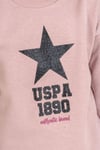 U.S Polo Assn Kız Çocuk Baskılı Eşofman Takımı Pudra US2719-G