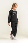 U.S Polo Assn Kız Çocuk Nakışlı Eşofman Takımı Siyah US2723-4