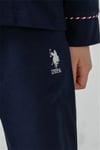 U.S Polo Assn Erkek Çocuk Nakışlı Gömlek Pijama Takımı Lacivert US2643-4