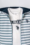 U.S Polo Assn Erkek Bebek 3'lü Kapüşonlu Ceket Alt Takım Yeşil USB3161