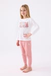 U.S. Polo Assn Kız Çocuk Pijama Takımı Krem US1984-4