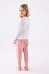U.S. Polo Assn Kız Çocuk Pijama Takımı Krem US1984-4