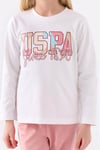 U.S. Polo Assn Kız Çocuk Pijama Takımı Krem US1984-4