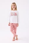 U.S. Polo Assn Kız Çocuk Pijama Takımı Krem US1984-4
