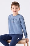 U.S. Polo Assn Erkek Çocuk Pijama Takım Mavi US1911-4