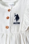 U.S Polo Assn. Kız Bebek Alt Üst Takım Beyaz USB2966