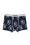 U.S. Polo Assn. Erkek Çocuk Desenli 3'lü Boxer Set Renkli US2245