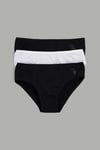 U.S. Polo Assn. Kız Çocuk 3'lü Slip Külot Siyah US1677