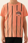 U.S. Polo Assn. Erkek Çocuk Tişört Bermuda Şort Takım Şeftali US1756-4