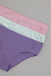 U.S. Polo Assn. Kız Çocuk 3'lü Slip Külot Set Açık Nil US1678