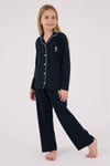 U.S. Polo Assn. Kız Çocuk Gömlek Pijama Takımı Lacivert US2327-G