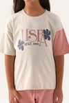 U.S. Polo Assn. Kız Çocuk Pijama Takımı Bej US1809-4