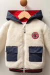 U.S. Polo Assn. Erkek Bebek Peluş Mont Beyaz USB2538