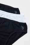 U.S. Polo Assn. Kız Çocuk 3'lü Slip Külot Set Navy US1682