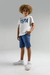 U.S. Polo Assn. Erkek Çocuk Bermuda Takım Beyaz US2039-4