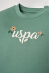 U.S. Polo Assn. Kız Bebek Tişört Şort Takım Yeşil USB2982