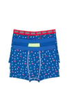 U.S. Polo Assn. Erkek Çocuk Desenli 3'lü Boxer Set Cobalt US2247