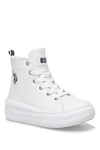 U.S. Polo Assn. Kız Çocuk Clementine JR PU 3PR Spor Ayakkabı Beyaz 101390022
