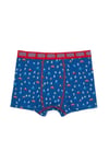 U.S. Polo Assn. Erkek Çocuk Desenli 3'lü Boxer Set Cobalt US2247