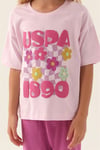 U.S. Polo Assn. Kız Çocuk Pijama Takımı Rose US1812-4