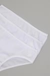 U.S. Polo Assn. Kız Çocuk 3'lü Slip Külot Set Beyaz US1675