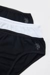 U.S. Polo Assn. Kız Çocuk 3'lü Slip Külot Set Navy US1682