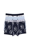 U.S. Polo Assn. Erkek Çocuk Desenli 3'lü Boxer Set Renkli US2245