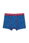 U.S. Polo Assn. Erkek Çocuk Desenli 3'lü Boxer Set Cobalt US2247