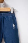 U.S. Polo Assn. Kız Bebek Tişört Pantolon Takım Beyaz USB2463